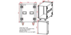 Cobra 16U 19-Inch Rack Flight Case 520mm Deep – Removable Casters, Durable